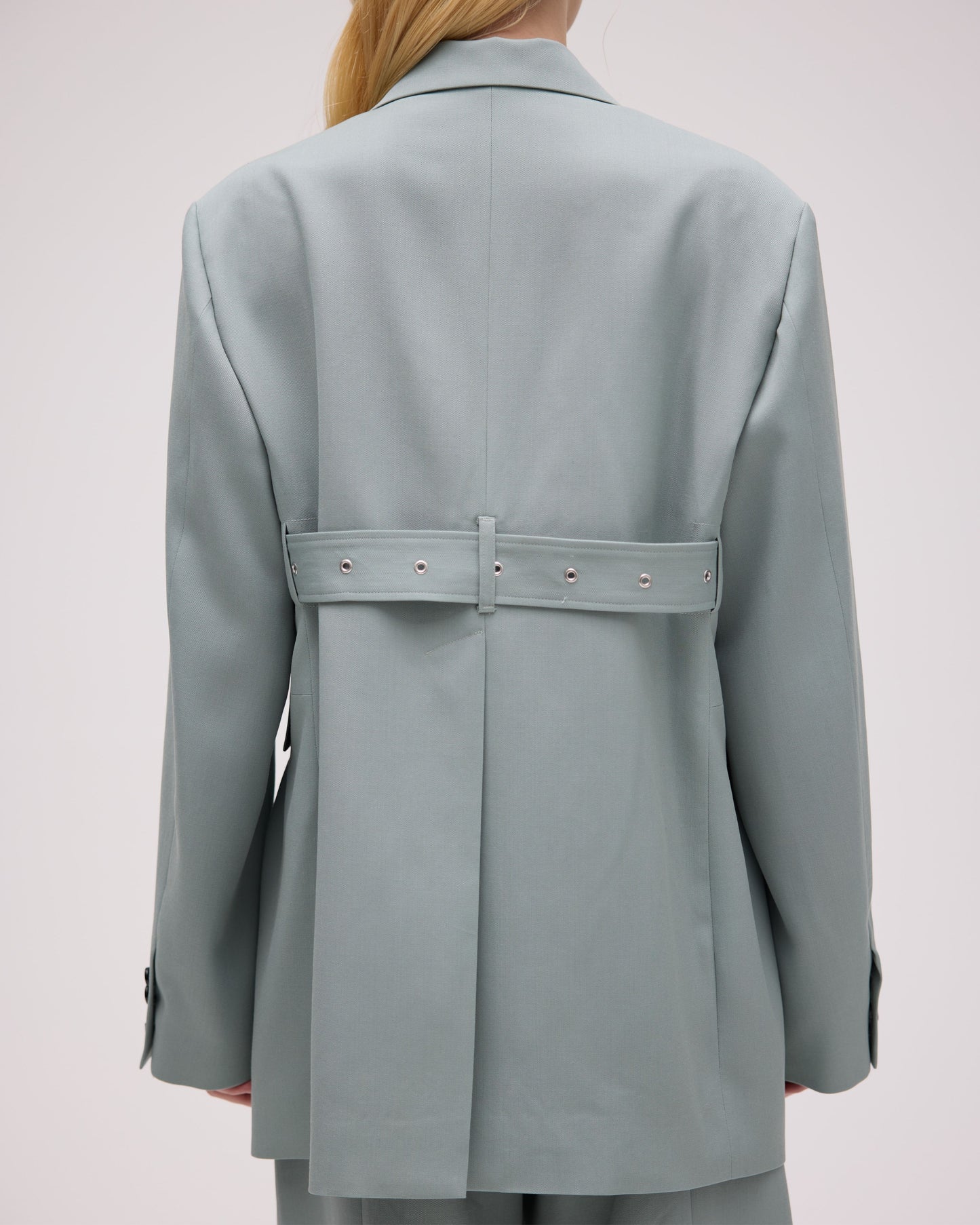 3BUTTON BELTED JACKET
