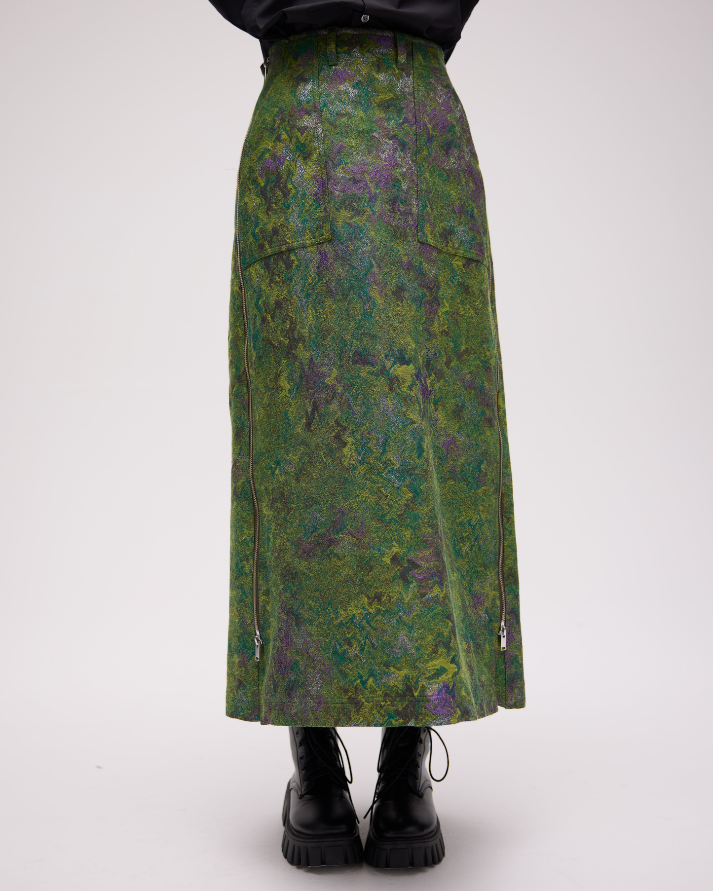 【予約商品】 JACQUARD SIDE ZIP SKIRT