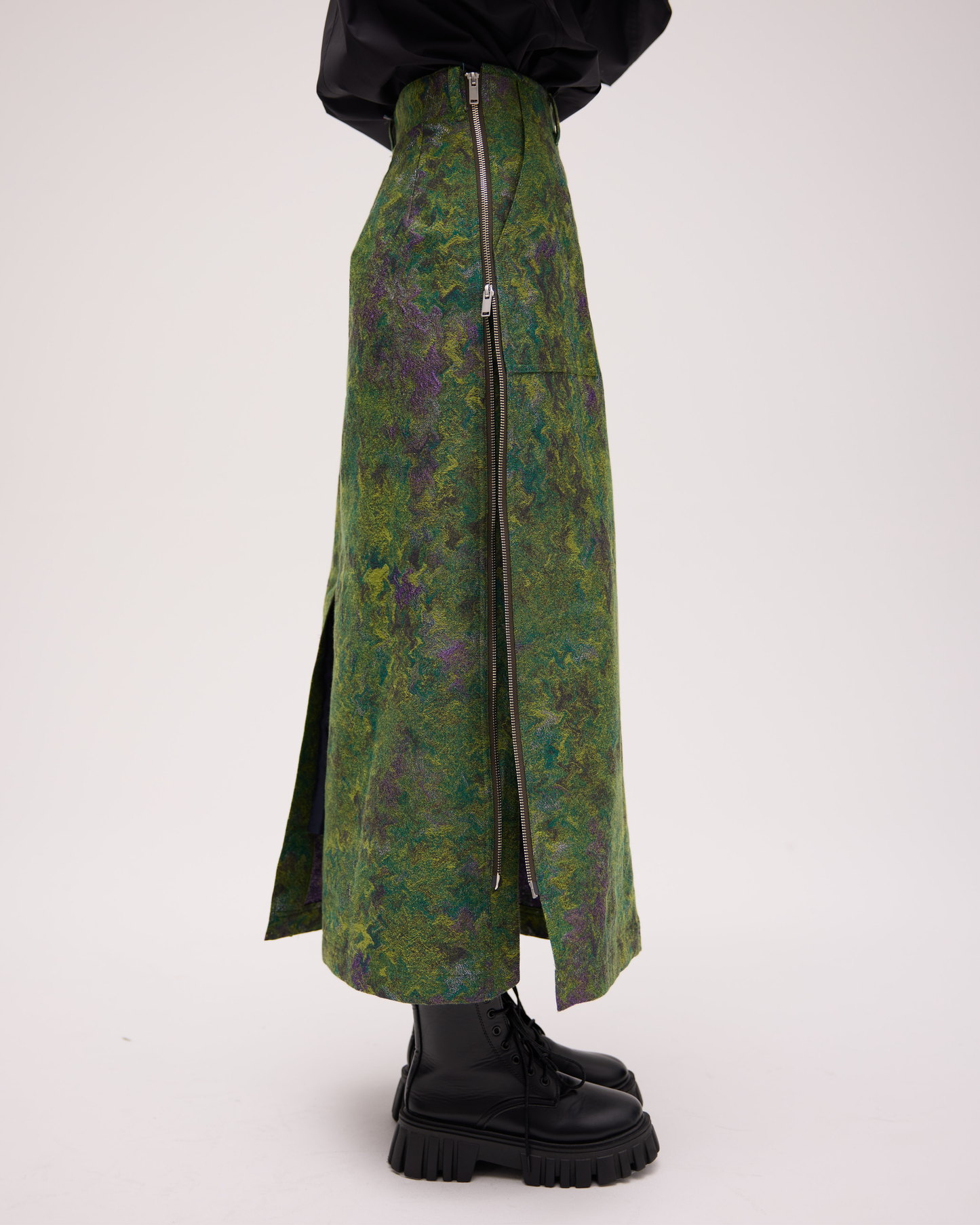 【予約商品】 JACQUARD SIDE ZIP SKIRT