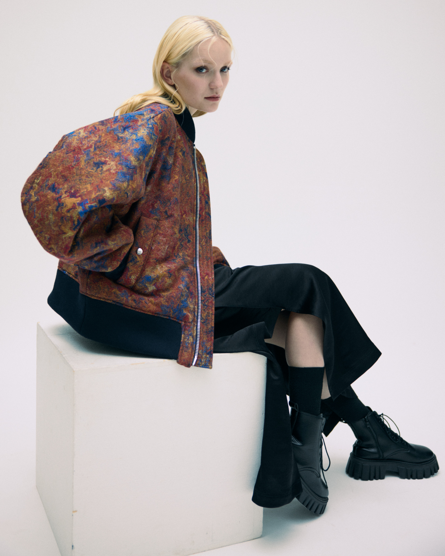 【予約商品】 JACQUARD ZIP BLOUSON