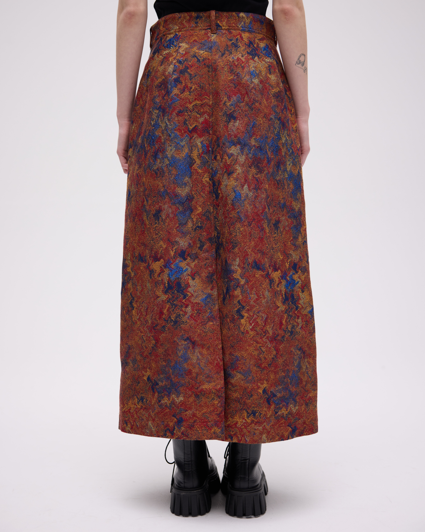 JACQUARD SIDE ZIP SKIRT